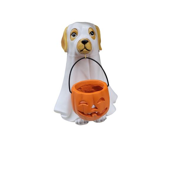 Ghost Dog & Jack O'Lantern LED Tabletop Home Decor Halloween NEW - Picture 5 of 6